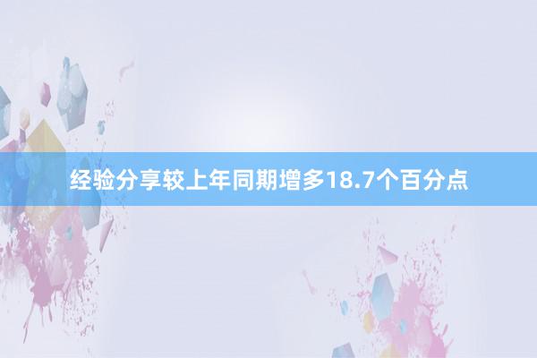 经验分享较上年同期增多18.7个百分点