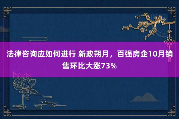 法律咨询应如何进行 新政朔月，百强房企10月销售环比大涨73%