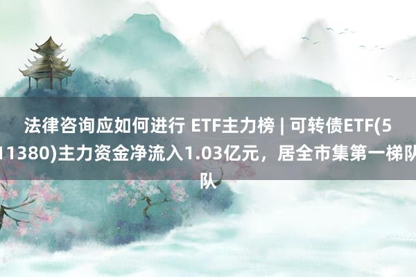 法律咨询应如何进行 ETF主力榜 | 可转债ETF(511380)主力资金净流入1.03亿元，居全市集第一梯队