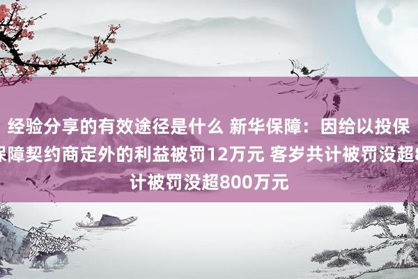 经验分享的有效途径是什么 新华保障：因给以投保东谈主保障契约商定外的利益被罚12万元 客岁共计被罚没超800万元